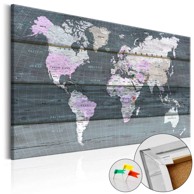 Slika na plutenoj podlozi Journey through the World [Cork Map] 120x80